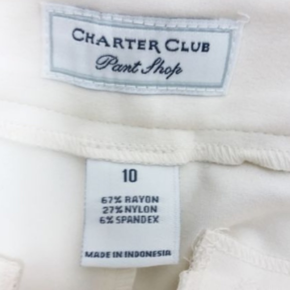 Charter Club Pants Straight Leg Classic New -4 - Picture 4 of 4